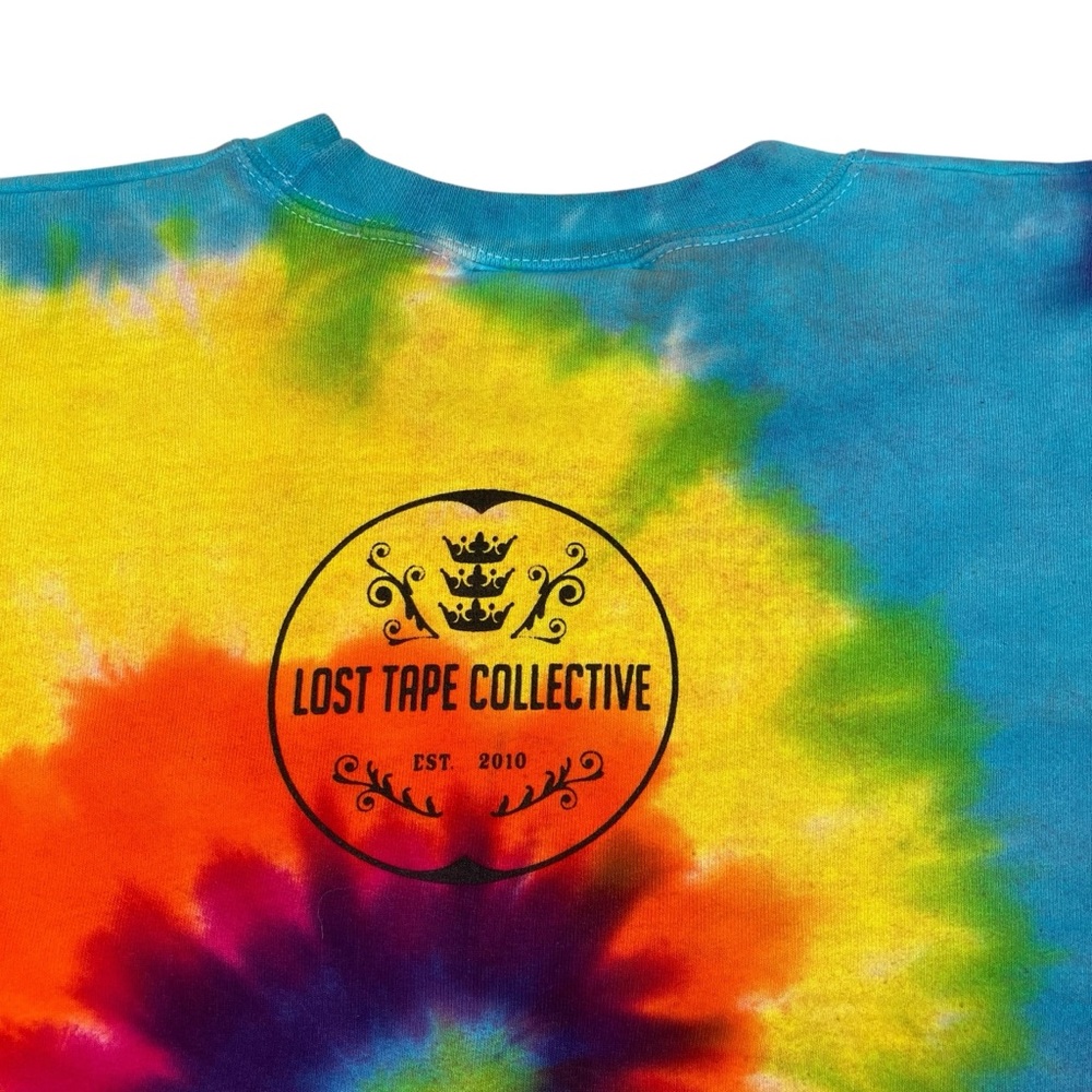 Y2K Man Overboard Band Defend Pop Punk Tie Dye Crew Neck Sweatshirt Hanes - Picture 8 of 16